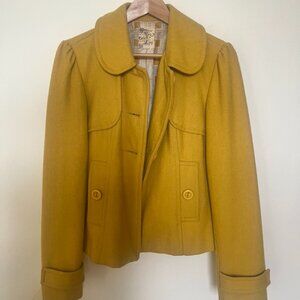 Tulle Yellow Wool Jacket